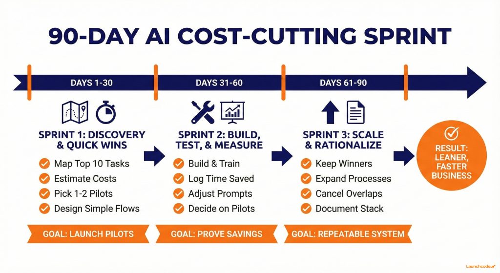 90-Day AI Cost-Cutting Sprint