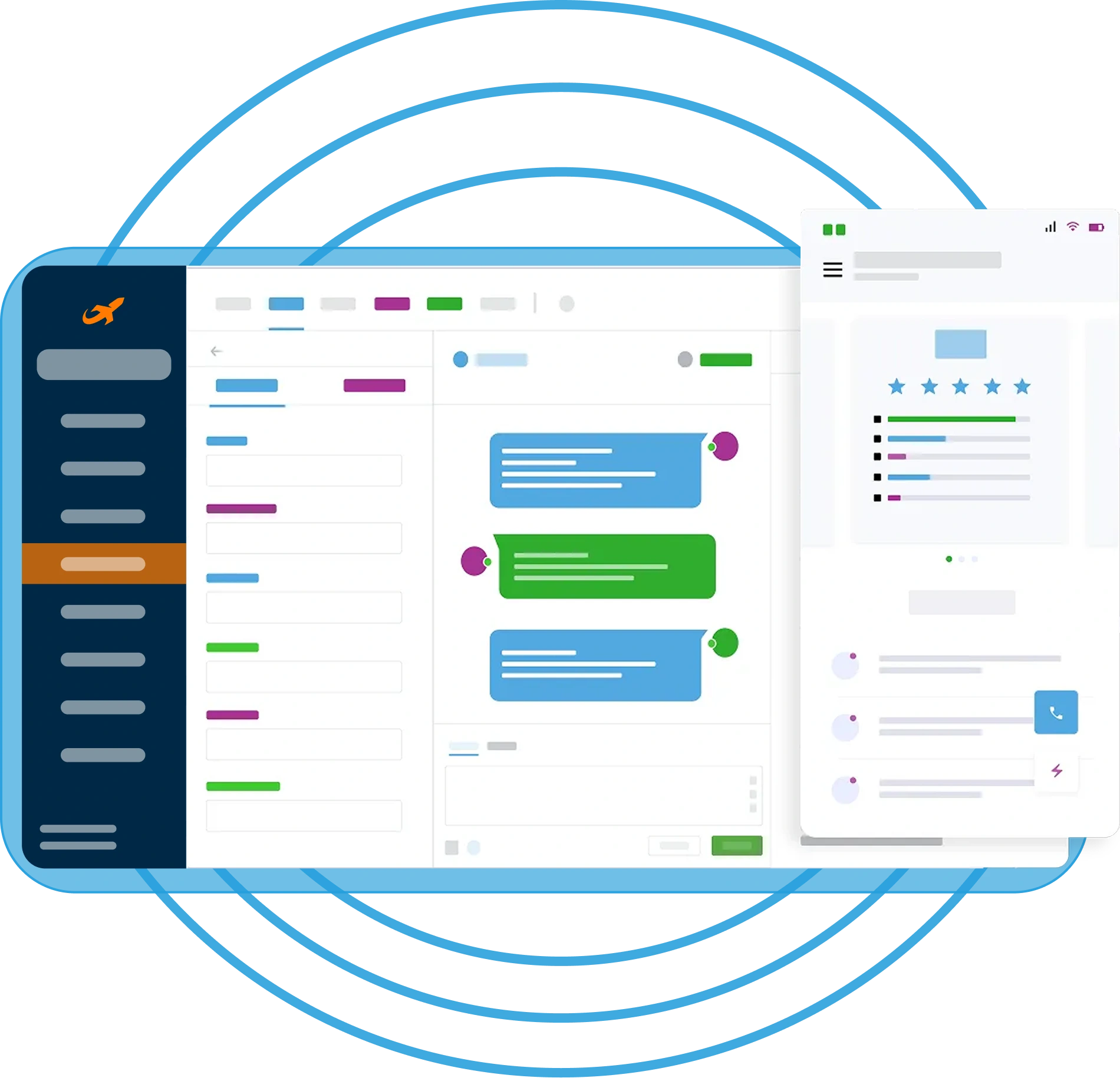 LCP - Dash Blue Simple