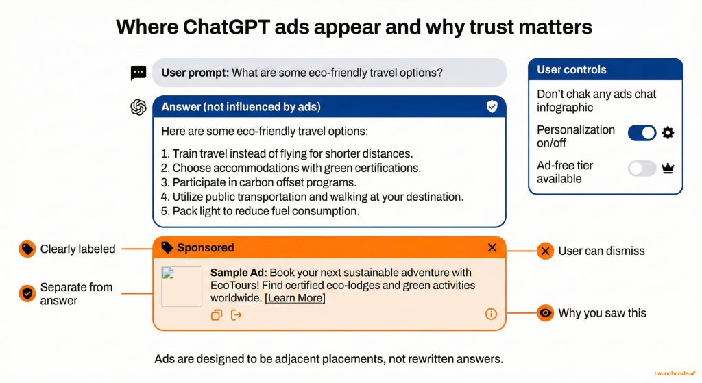 ChatGPT advertising: Inside OpenAI’s next revenue channel 1 How ChatGPT ads sit next to the answer placement and trust