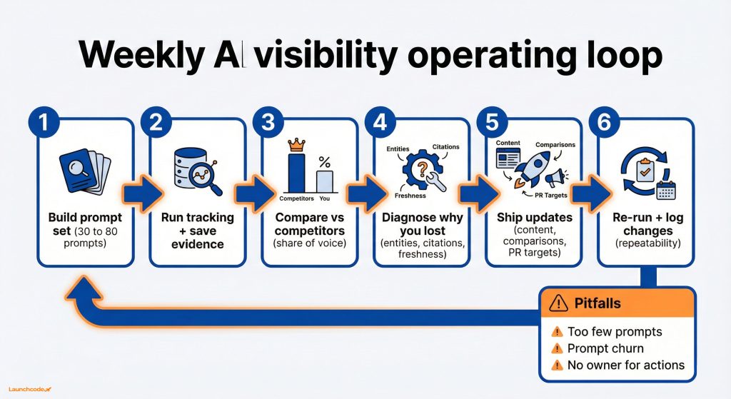 The weekly AI visibility operating loop