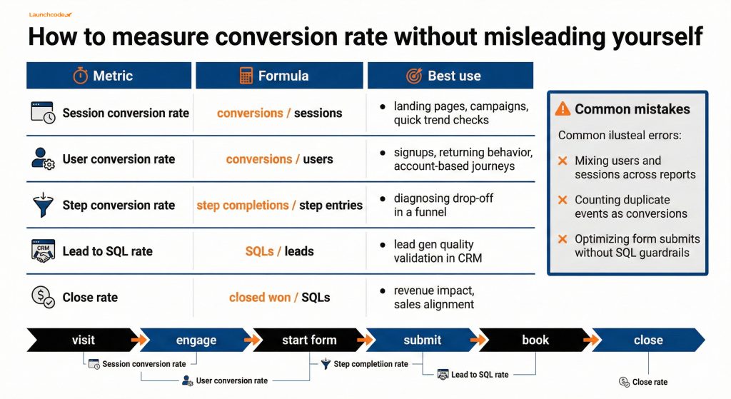 conversion rate math and measurement choices