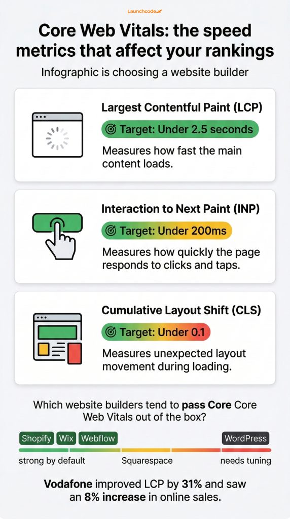 Core Web Vitals and why they matter for builder choice