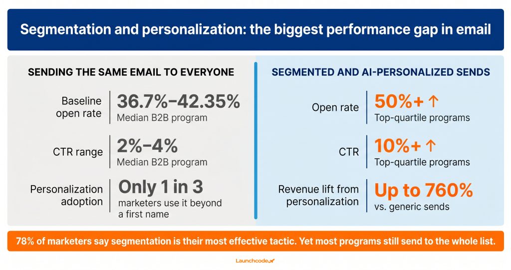 The segmentation and personalization performance gap