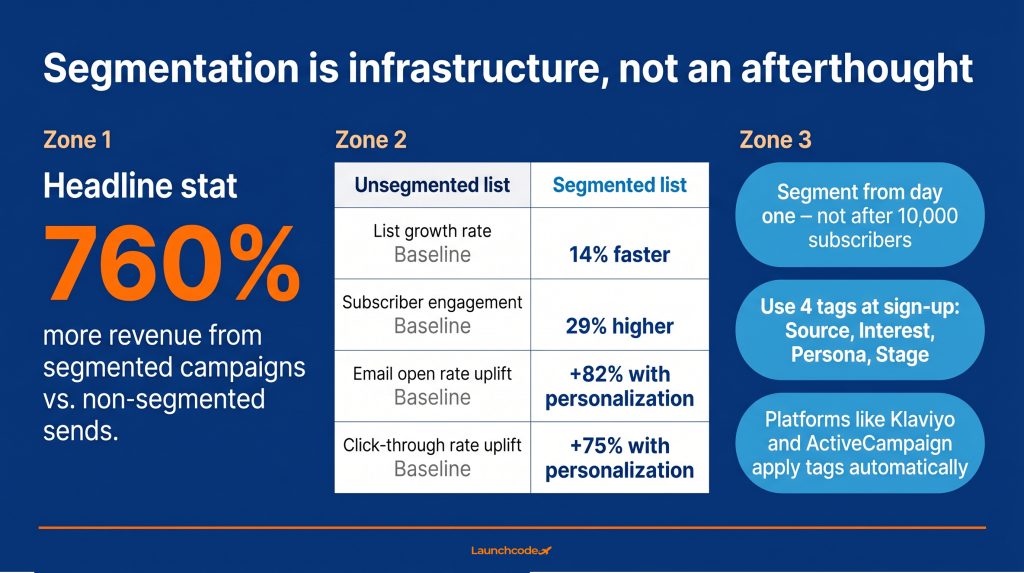 How to build an email list: Strategies that actually grow your audience 4 The segmentation revenue multiplier