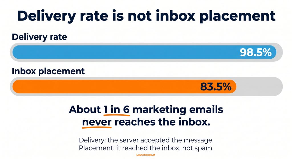 Best email marketing platforms compared: How to choose the right one 3 Delivery rate vs inbox placement gap