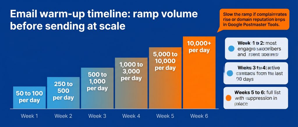 Email warm-up timeline