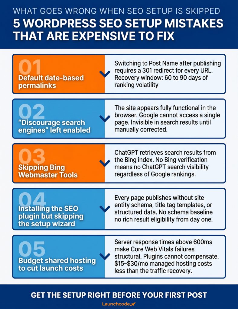 WordPress SEO setup guide: How to optimize your site from the start 5 Five WordPress SEO setup mistakes and what they cost you