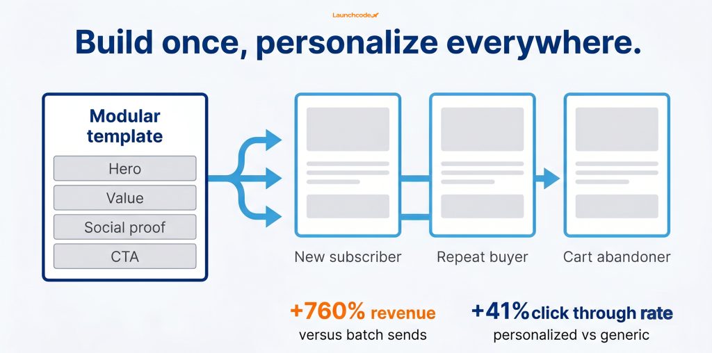Email design best practices: How to build emails that convert 5 One template, many sends