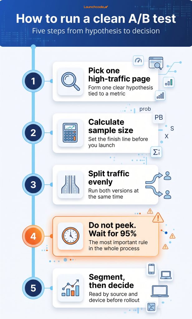 How to run an A/B test: A practical guide for marketers 1 The five-step A B testing process
