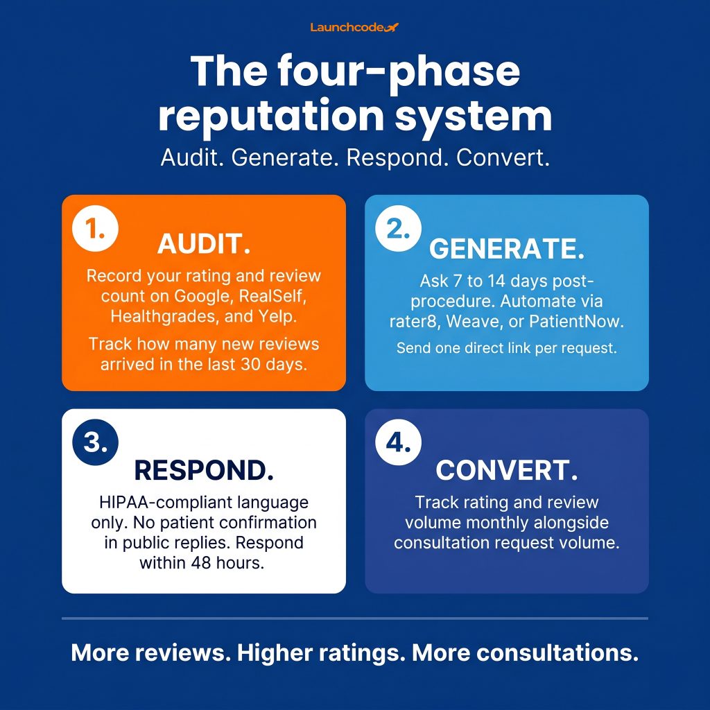 Reputation management guide for plastic surgeons: Turning reviews into revenue 4 The four-phase reputation system