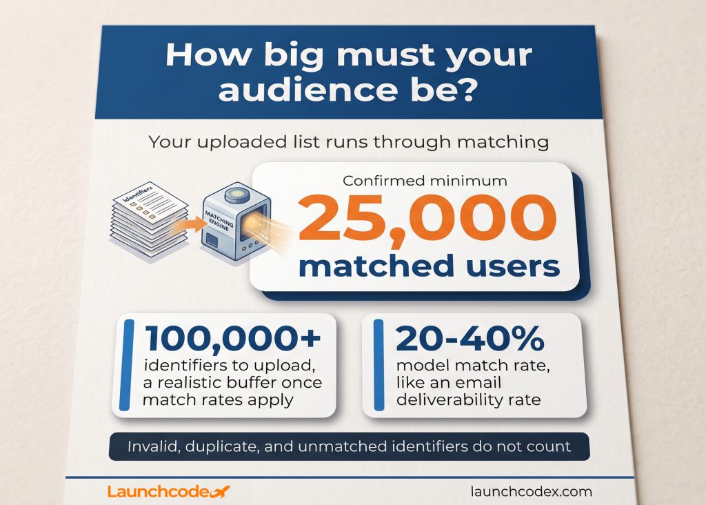 OpenAI custom audiences for ChatGPT Ads, explained 2 The 25,000 vs 100,000 gap