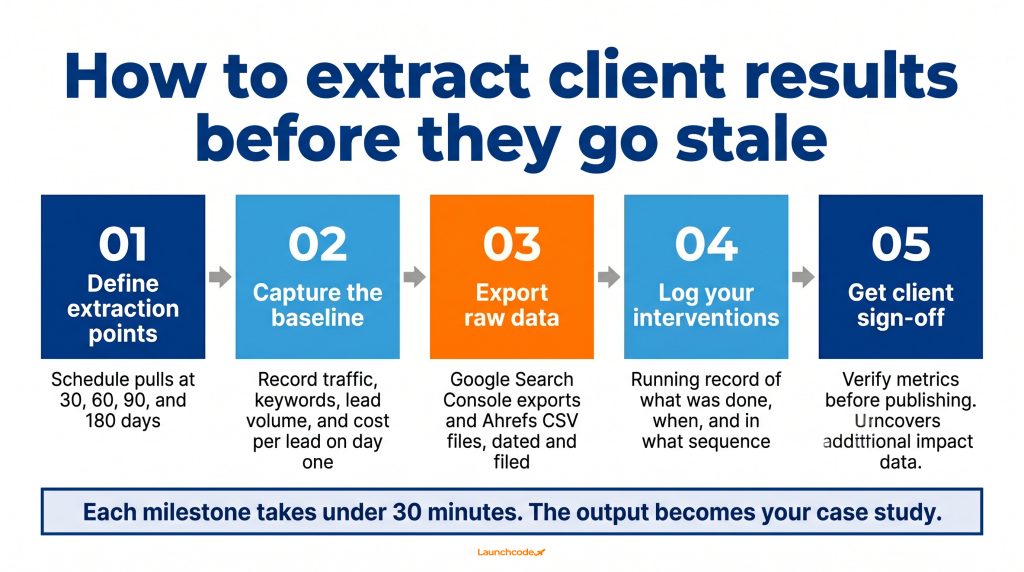 The five-step result extraction process