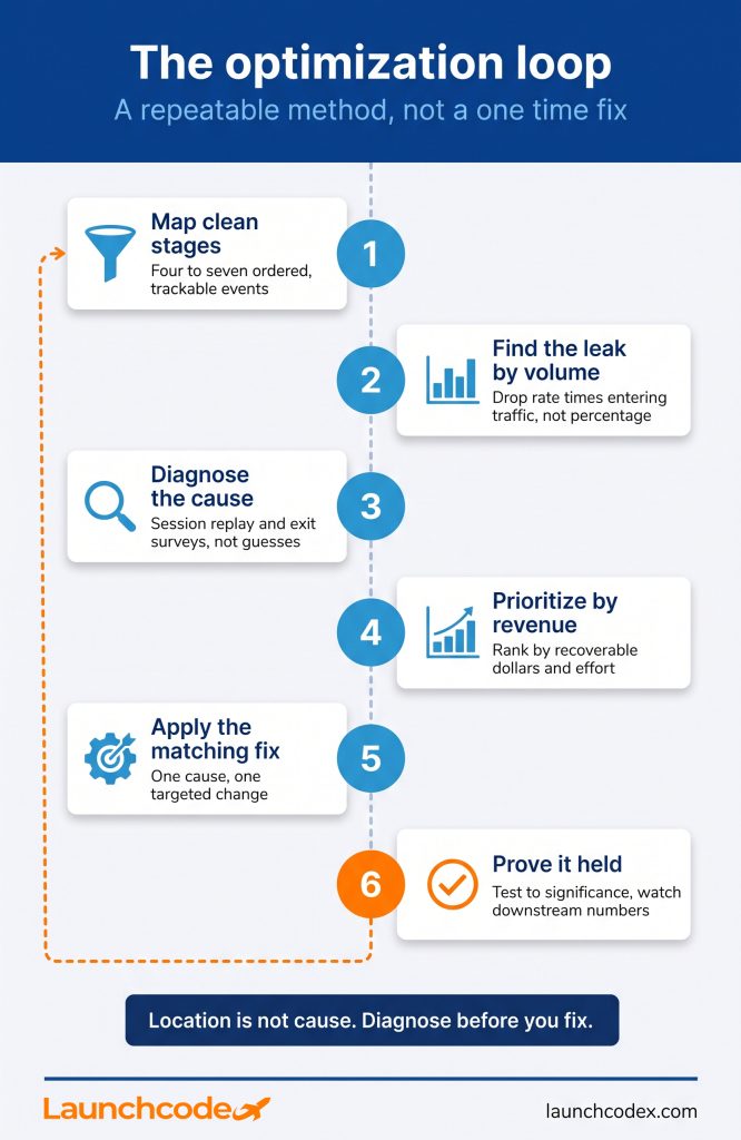 The funnel optimization loop