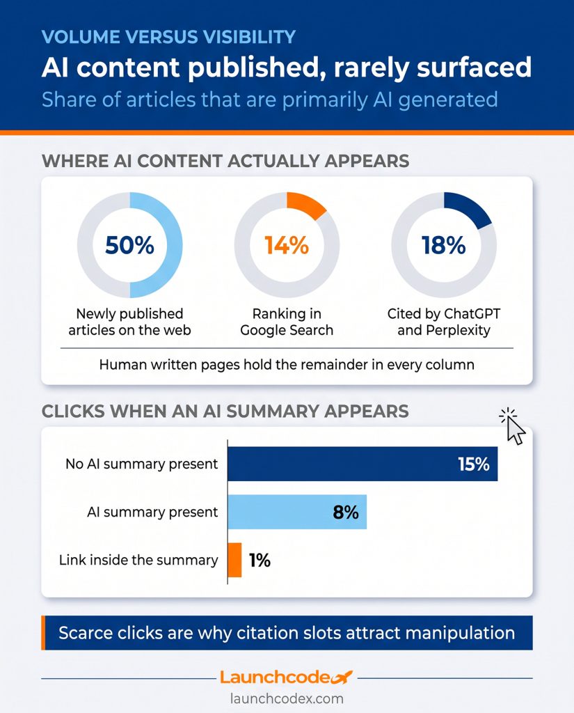Google August 2026 spam update: Is AI search spam the real target? 4 AI content published versus AI content surfaced