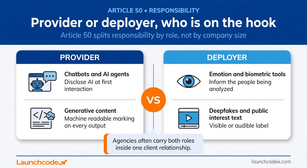 Provider or deployer, who is on the hook