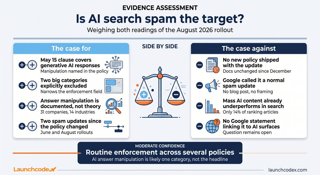 Google August 2026 spam update: Is AI search spam the real target? 2 The case for and against AI search spam