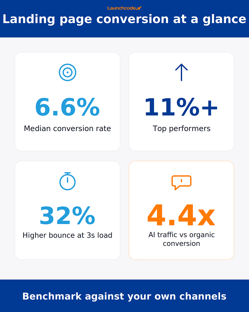 Landing page conversion at a glance