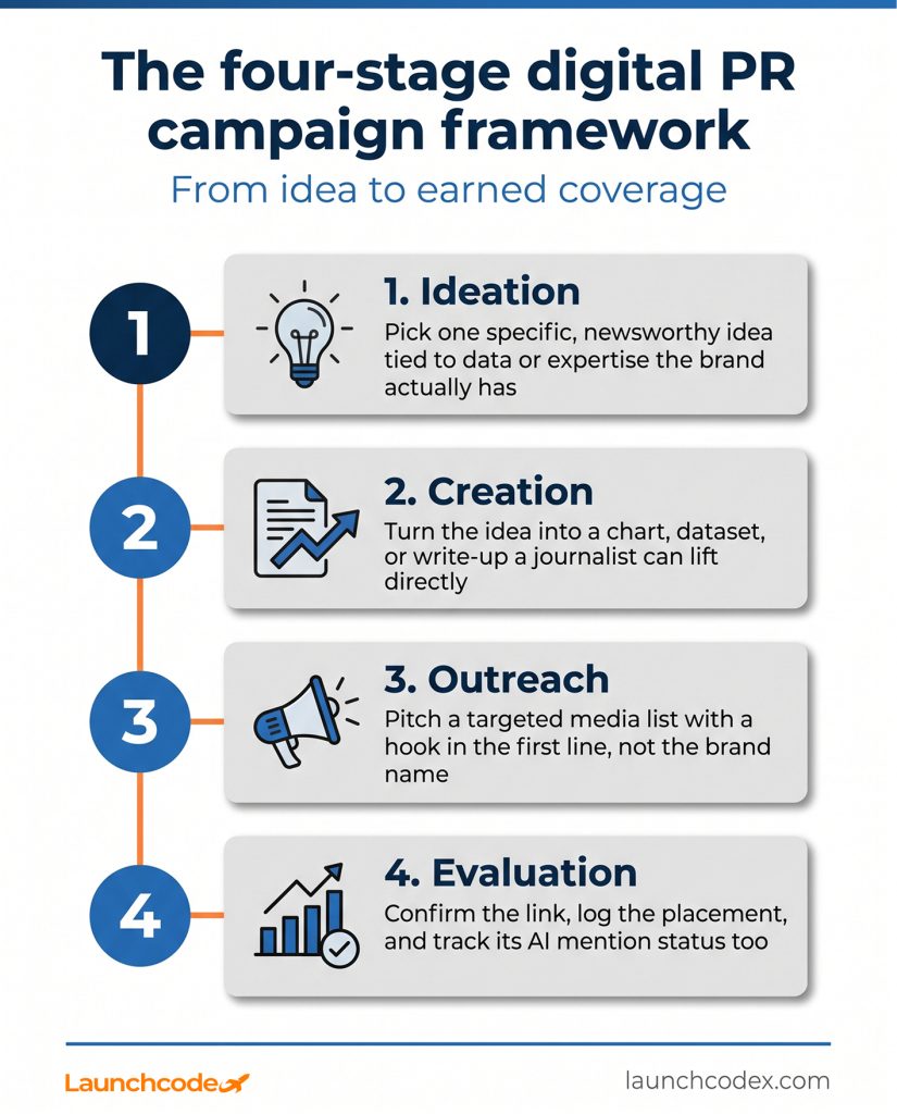 Digital PR for SEO and GEO: How to earn coverage that builds authority 3 The four-stage digital PR campaign framework