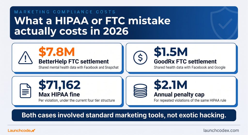 What a HIPAA or FTC violation actually costs