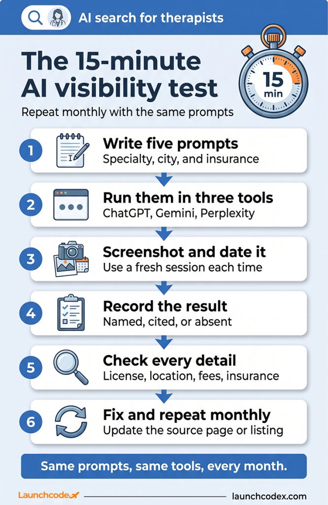 The 15-minute AI visibility test
